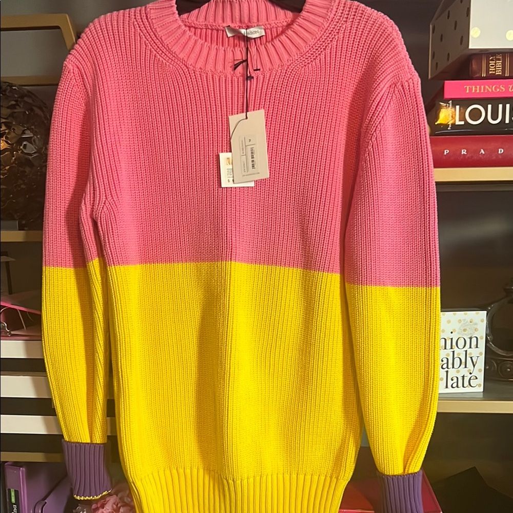 Authentic Colorful Pink and Yellow Men’s Sweater